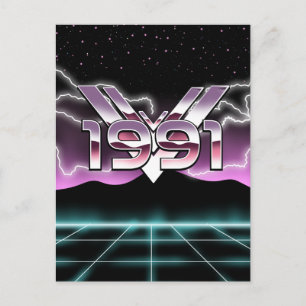 1991 Tech noir Briefkaart