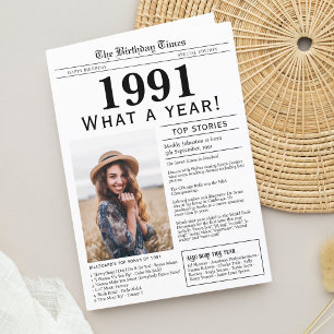 1991 Verjaardag wenskaart Feestdagen Kaart