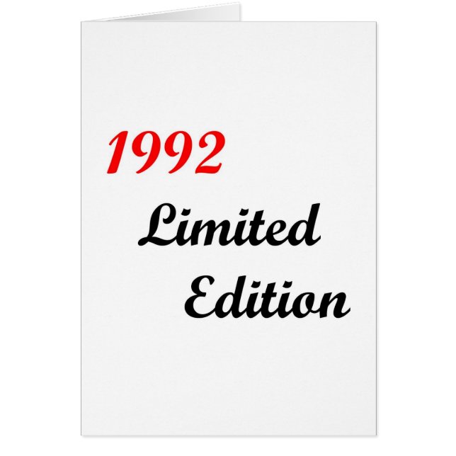 1992 Limited Edition (Voorkant)