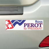 1992 Ross Perot for President Bumpersticker (Op auto)
