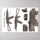 1992 Tula AKS-74U aanvalsgeweer Poster (Voorkant)