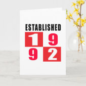 1992 Verjaardag Design Kaart (Gele Bloem)