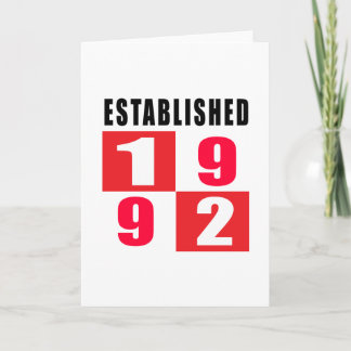 1992 Verjaardag Design Kaart
