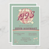  1993 27e 28e verjaardagsfeestje Uitnodiging (Voorkant / Achterkant)