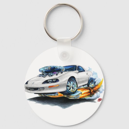 1993-97 Camaro White Car Sleutelhanger (Voorkant)
