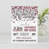 1994 High School College Reunion Uitnodiging (Staand voorkant)