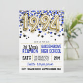 1994 High School College Reunion Uitnodiging (Staand voorkant)