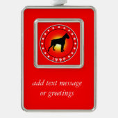 1994 Jaar van de Hond Verzilverd Kader Ornament (Voorkant)