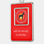 1994 Jaar van de Hond Verzilverd Kader Ornament (Links)