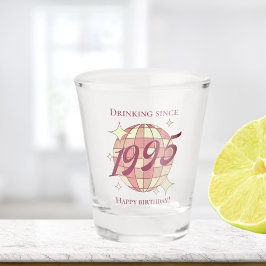  1995 30ste verjaardag retro paarse shot glas