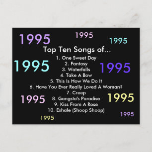 1995 liedjes briefkaart