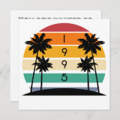 1995 Retro Stripe Sunset  Kaart (Voorkant / Achterkant)