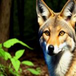 "1996" Cayote dans la toile de la forêt<br><div class="desc">Le cayote (Canis latrans) est un canid nord-américain connu pour son intelligence et son adaptabilité. Le cayote peut survivre dans une variété d'habitats, y compris les déserts, les prairies et les forêts. Ils sont des prédateurs opportunistes et ils mangeront une variété de proies, y compris de petits mammifères, des oiseaux,...</div>