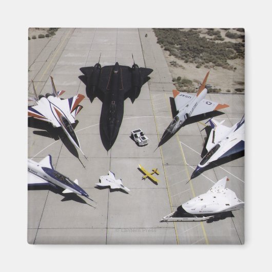 1997 Dryden Research Vliegtuig Fleet on Ramp Magneet (Voorkant)