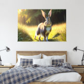 "1997" konijn op de loopcanvaskunst canvas afdruk (Insitu (Slaapkamer))