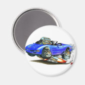1998-2004 Corvette Blue Cabriolet Magneet (Voorkant / Achterkant)