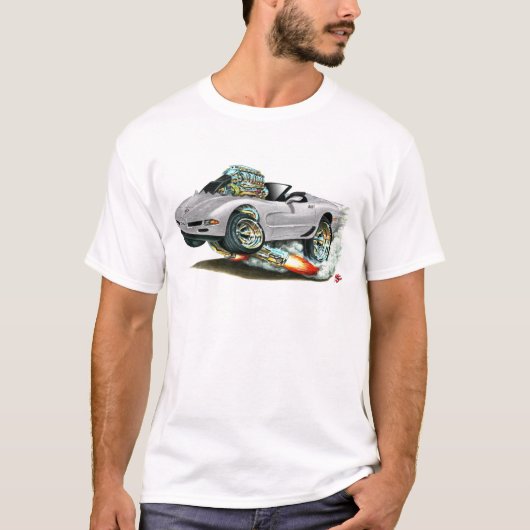 1998-2004 Corvette Silver Convertible T-shirt (Voorkant)