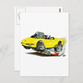 1998-2004 Corvette Yellow Convertible Briefkaart (Voorkant / Achterkant)