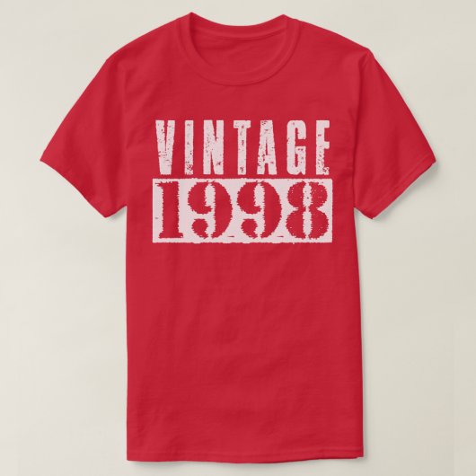 1998 Wit Tekst T-shirt (Design voorkant)