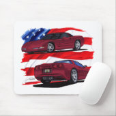 1999-04 Corvette maroon Muismat (Met muis)