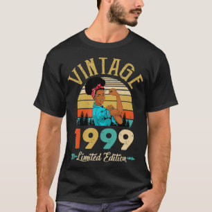 1999 23e verjaardag Afro Black Woman 23 Yea T-shirt