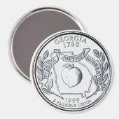 1999 Georgia State Quarter magneet (Voorkant / Achterkant)