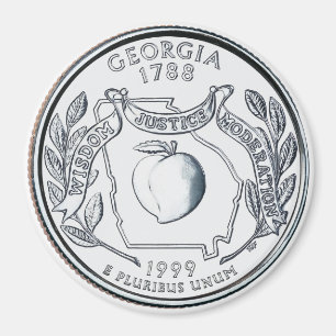 1999 Georgia State Quarter magnet Magneet