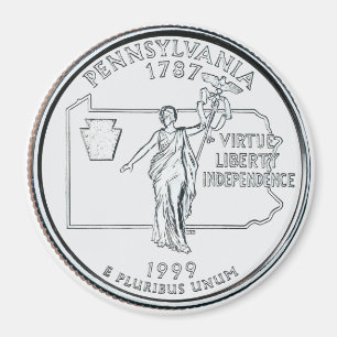 1999 Pennsylvania State Quarter magnet Magneet