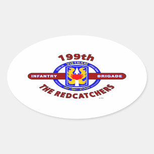 199E INFANTRY BRIGADE " DE REDCATCHERS " VIETNAM OVALE STICKER