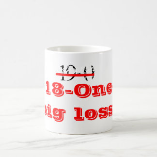 19-0, ___, 18-één groot verlies! koffiemok