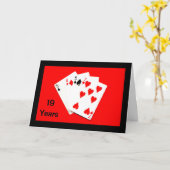 19 Ans C'est Un Gros Coup! Carte d'anniversaire (Fleur jaune)