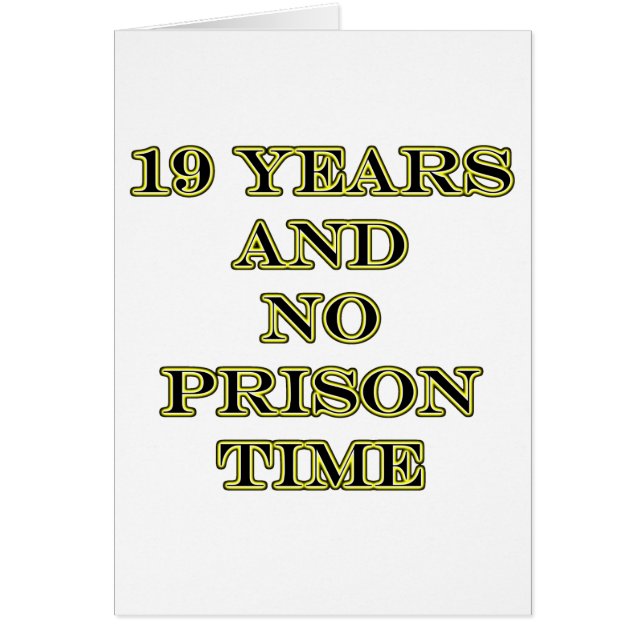 19 aucune peine de prison (Devant)