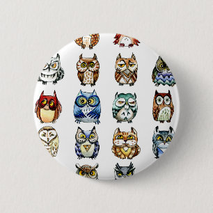 19 Eigenaars en 1Cat Ronde Button 5,7 Cm
