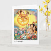 19 Het Tarot Wenskaart van de Zon Kaart (Gele Bloem)