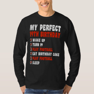 19 jaar oud mijn perfecte 19e verjaardag Football T-shirt