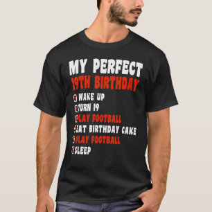 19 jaar oud mijn perfecte 19e verjaardag Football T-shirt