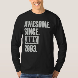 19 jaar oude 19e verjaardag Geweldige sinds juli 2 T-shirt