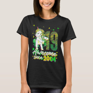 19 Jaar Oude Eenhoorn Flosseren 19e Verjaardag Uni T-shirt