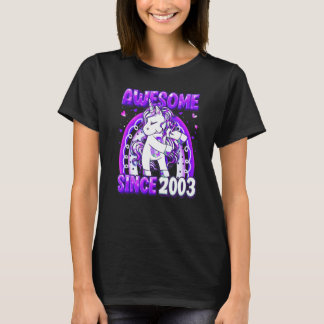 19 jaar oude eenhoorn flost 19e verjaardag meisje t-shirt