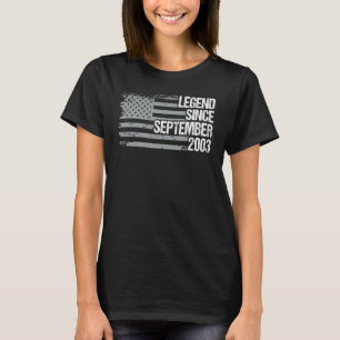 19 jaar oude leggende sinds september 2003 19e geb t-shirt
