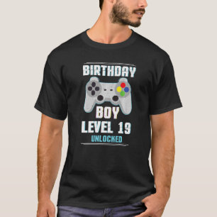 19 jaar oude, niet-vergrendelde gamer Boy Gaming V T-shirt