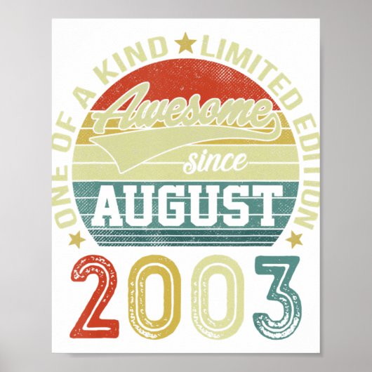 19 jaar oude verjaardag Geweldige sinds augustus 2 Poster (Voorkant)