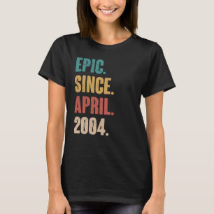 19 jaar oude Vintage 2004 19e verjaardag T-shirt