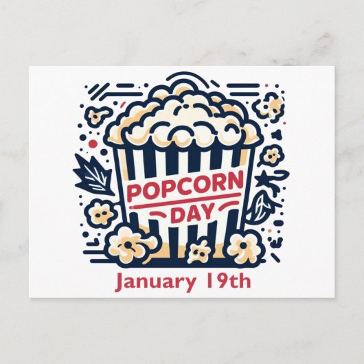 19 jan - Popcorndag Briefkaart (Voorkant)