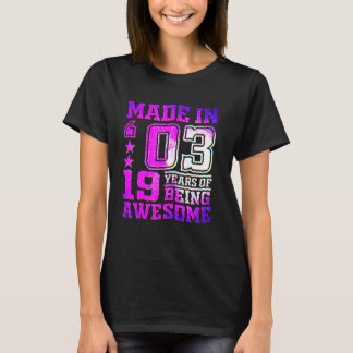 19 jarig meisje  Voor 19e verjaardag Meisje gebore T-shirt