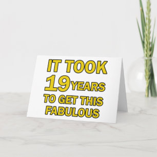 19 jarig ontwerp kaart