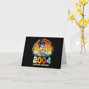 19-jarige Vintage Gift Women 19th Birthday 2004 Kaart