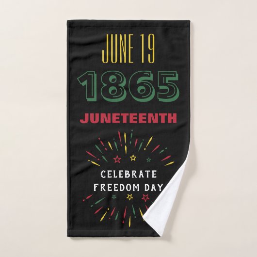 19 juin 1865 Junetten Black History Fireworks (Serviette à main)