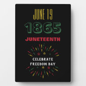 19 juni 1865 Juneteenth Black History Fireworks Fotoplaat (voorkant)
