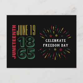 19 juni 19 1865 Black History Fireworks Briefkaart